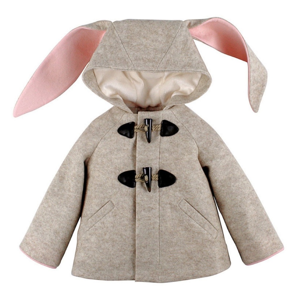 Little Goodall Snowshoe Rabbit Bunny Ear Coat with Toggle Closures Size 4T